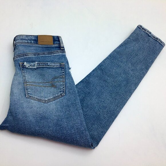 American Eagle Outfitters Mom Jeans Stretch Distressed size 2 length 27" - Picture 9 of 9